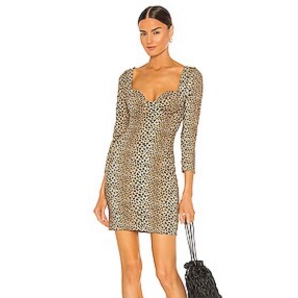 LPA Lille Mini Dress in Leopard - Picture 3 of 6